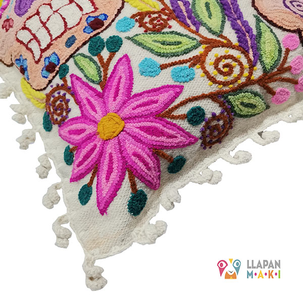 COJÍN BORDADO - CALAVERAS - Imagen 2