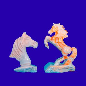 BUSTO DE CABALLO Y CABALLO ANDINO