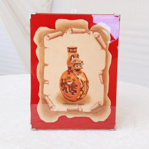 PINTURA CERÁMICA WARI  BOTELLA FELINO