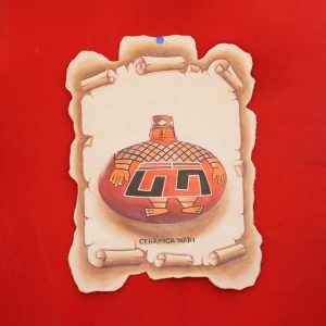 PINTURA CERÁMICA WARI BOTELLA GUERREROS
