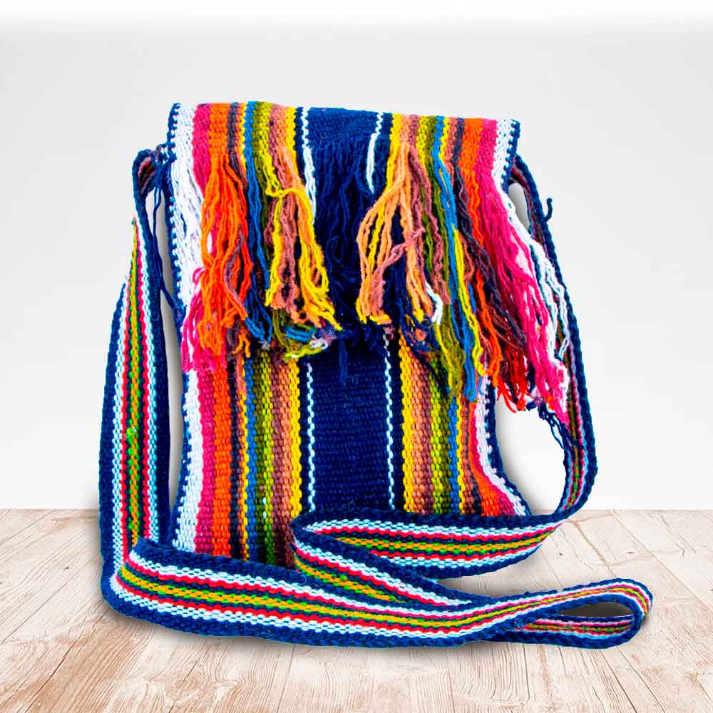 BOLSO CHASQUI CON DISEÑO ANCESTRAL