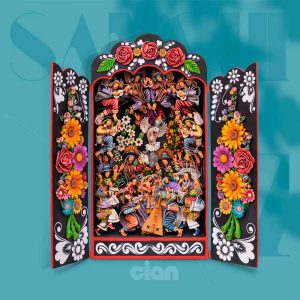 RETABLO TRADICIONAL NACIMIENTO ANDINO CON DANZANTES DE TIJERA